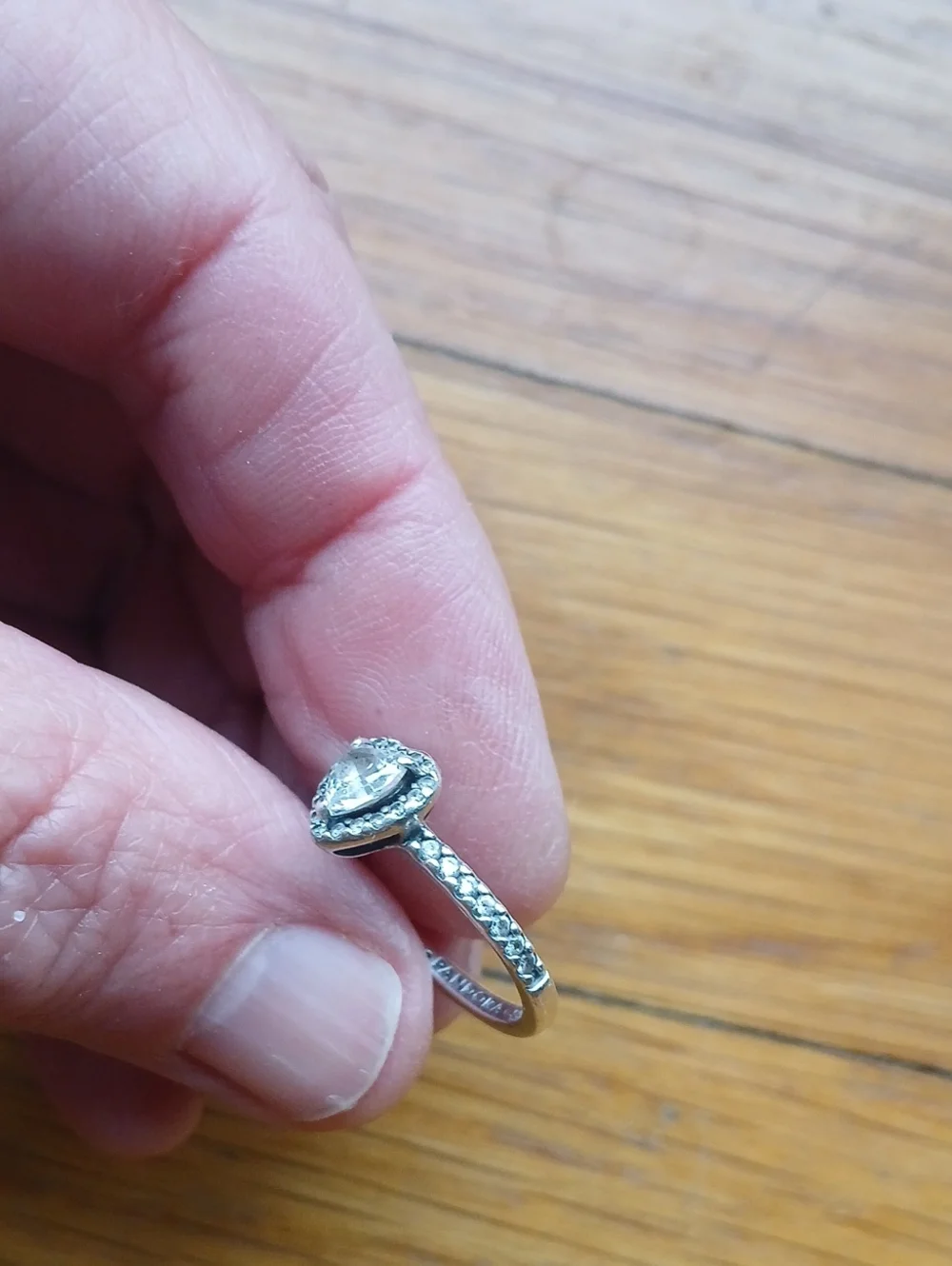 Pandora Elevated Heart Ring Size 4.5